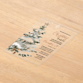Invitations En Acrylique Fête de Noël | Festive (Poser)