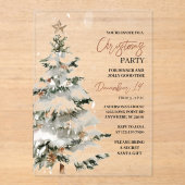 Invitations En Acrylique Fête de Noël | Festive (Recto)