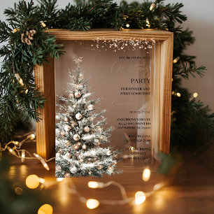 Invitations En Acrylique Fête de Noël Festive