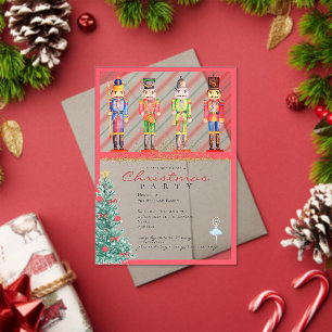 Invitations En Acrylique Fête de Noël festive Casse-Noisette