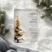 Invitations En Acrylique Fête de Noël Luxueuse
