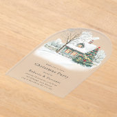 Invitations En Acrylique Fête de Noël ou fête de Noël (Poser)