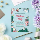Invitations En Acrylique Fête de Noël pour chats (Insitu (Mariage))