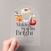 Invitations En Acrylique Fête de Noël pour les spiritueux (In situ (ordinateur de poche))