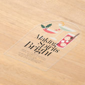 Invitations En Acrylique Fête de Noël pour les spiritueux (Poser)