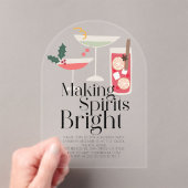 Invitations En Acrylique Fête de Noël pour les spiritueux (In situ (ordinateur de poche))