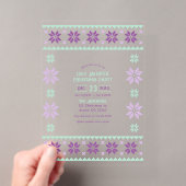 Invitations En Acrylique Fête de Noël Pull de Noël hideux Sugar Plum Frost (In situ (ordinateur de poche))