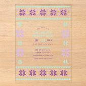 Invitations En Acrylique Fête de Noël Pull de Noël hideux Sugar Plum Frost (Recto)