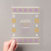 Invitations En Acrylique Fête de Noël Pull Ugly Fig Doré (In situ (ordinateur de poche))