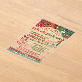 Invitations En Acrylique Fête de Noël Rétro Moyen-siècle Hiver Noël Humour (Poser)