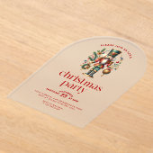 Invitations En Acrylique Fête de Noël Rouge blanc (Poser)