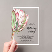 Invitations En Acrylique Fête de Noël Tropical Protea (In situ (ordinateur de poche))