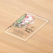 Invitations En Acrylique Fête de Noël Tropical Protea (Poser)