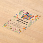 Invitations En Acrylique Fête de quartier BBQ de printemps (Poser)