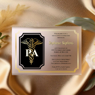 Invitations En Acrylique Fête de remise de diplôme élégante pour assistant