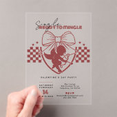 Invitations En Acrylique Fête des Célibataires Red Cupid Saint-Valentin  (In situ (ordinateur de poche))