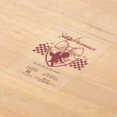 Invitations En Acrylique Fête des Célibataires Red Cupid Saint-Valentin  (Poser)