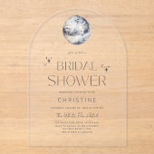 Invitations En Acrylique Fête des mariées à boule Disco Argent (Recto)