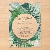 Invitations En Acrylique Fête des mariées acrylique à aquarelle moderne feu (Recto)