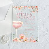 Invitations En Acrylique Fête des mariées Blush fleur sauvage Petals & Pros