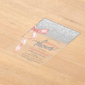 Invitations En Acrylique Fête des mariées Bokeh Parties scintillant en arge (Poser)