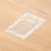 Invitations En Acrylique Fête des mariées botanique tirée à la main (Poser)