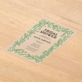 Invitations En Acrylique Fête des mariées botanique tirée à la main (Poser)