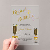 Invitations En Acrylique Fête des mariées Bubbly & Brunch (In situ (ordinateur de poche))