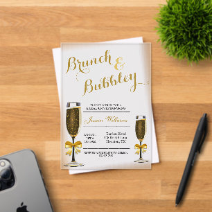 Invitations En Acrylique Fête des mariées Bubbly & Brunch