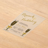Invitations En Acrylique Fête des mariées Bubbly & Brunch (Poser)