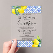 Invitations En Acrylique Fête des mariées citron (In situ (ordinateur de poche))