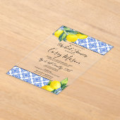 Invitations En Acrylique Fête des mariées citron (Poser)