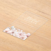 Invitations En Acrylique Fête des mariées d'aquarelle rose doux (Poser)