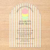Invitations En Acrylique Fête des mariées de crème glacée récupérée (Recto)