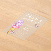 Invitations En Acrylique Fête des mariées de crème glacée rose (Poser)