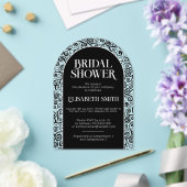 Invitations En Acrylique Fête des mariées de cuisine gothique noire (Insitu (Mariage))