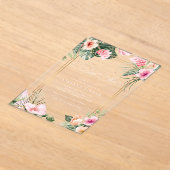 Invitations En Acrylique Fête des mariées de destination Gold Pink Tropical (Poser)