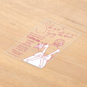 Invitations En Acrylique Fête des mariées de Mariage de la poche à mâchoire (Poser)