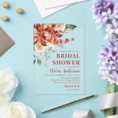 Invitations En Acrylique Fête des mariées de Noël rouge hiver (Insitu (Mariage))