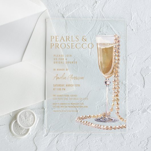 Invitations En Acrylique Fête des mariées de perles et de poursuites Champa