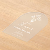 Invitations En Acrylique Fête des mariées d'hiver de Snowdrops (Poser)