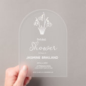 Invitations En Acrylique Fête des mariées d'hiver de Snowdrops (In situ (ordinateur de poche))
