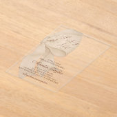 Invitations En Acrylique Fête des mariées Elegant Bow (Poser)