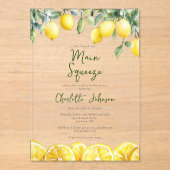 Invitations En Acrylique Fête des mariées élégante de l'aquarelle principal (Recto)