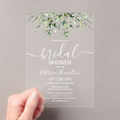 Invitations En Acrylique Fête des mariées Eucalyptus verdoyante (In situ (ordinateur de poche))