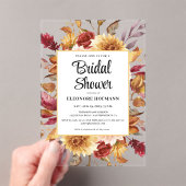 Invitations En Acrylique Fête des mariées florale automne (In situ (ordinateur de poche))