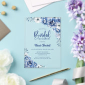 Invitations En Acrylique Fête des mariées Florale Bleue (Insitu (Mariage))
