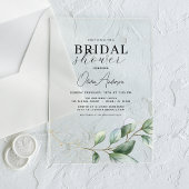 Invitations En Acrylique Fête des mariées moderne Botanique Eucalyptus Rust