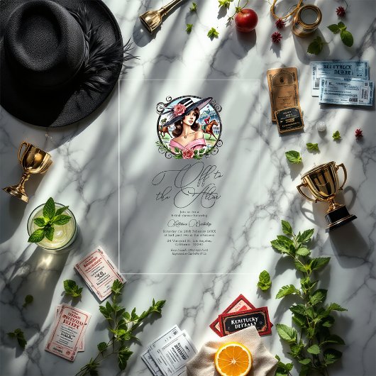 Invitations En Acrylique Fête des mariées "Off to the Altar" inspirée par D