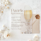 Invitations En Acrylique Fête des mariées Perles et parquet Bow